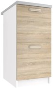 Kuchynská skrinka Belini spodná 40 cm dub sonoma s pracovnou doskou TOR SD2-40/0/WT/DS/0/F