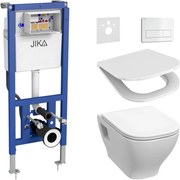 Závesné WC + sedátko DEEP + tlačidlo DUAL + podomietkový modul + podložka