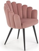 Stolička K410 Velvet/Kov Ružová