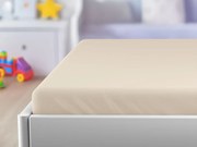 Jersey plachta do detskej postieľky EXCLUSIVE 70x140 cm krémová