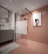 Erga Paris, sprchová zástena Walk-In 120x200 cm, 8mm číre/mliečne sklo, čierny profil, ERG-V02-PARIS-120x200-MF-BK