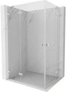 Mexen Lunar Duo, výklopný sprchový kút 105 x 70 cm, 8mm číre sklo, oceľový profil, 834-105L-070P-97-00