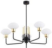 Argon 2128 - Luster na tyči RAVELLO 5xE14/15W/230V čierna/zlatá