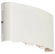 Vonkajšia nástenná lampa biela vrátane LED 6-svetlo IP54 - Silly