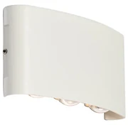 Vonkajšia nástenná lampa biela vrátane LED 6-svetlo IP54 - Silly