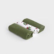 Sada kuchynských utierok TICKLE zelená / biela 703317