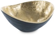 DEKORAČNÁ KOVOVÁ MISKA PEDRO1 (11) 16X16X8CM TMAVOMODRÁ