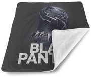Sablio Deka pre bábätko BLACK PANTHER z profilu Čierny - 80x100 cm