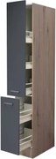 Vysoká kuchynská skriňa Tiago AHS30, dub san remo/šedá, šírka 30 cm%
