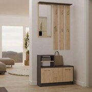 PREDSIEŇOVÁ STENA VANDA ŠEDÁ + DUB ARTISAN