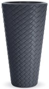 Vysoký plastový kvetináč DPMT400 40 cm - antracit