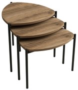 Odkladací stolík Lenny Walnut, 3 ks