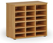 Triediaci regál PRIMO WOOD, 800 x 420 x 740 mm, 18 priehradok, buk