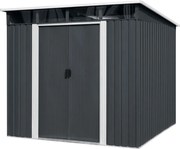 Domček Strend Pro, záhradný, plech, antracit, 238x193x202 cm