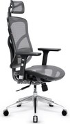 Ergonomická kancelárska stolička zo sieťoviny, čierny-sivý: Diablo V-Basic