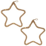 Nexos 86337 Vianočné dekorácie hviezda, 15 LED, teplá biela, 2 kusy