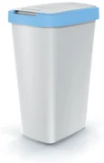 Odpadkový kôš s farebným vekom, 45 l, modrá / sivá