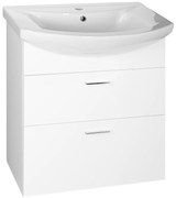 Aqualine Aqualine, ZOJA umývadlová skrinka zásuvková 61,5x74x32 cm, biela, 51061A
