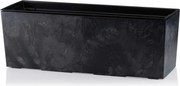 Balkónový truhlík BOUQUET 56 cm čierny betón