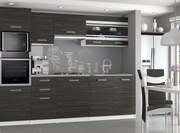 Kuchynská linka Belini 240 cm eben kráľovský s pracovnou doskou Paula  TOR PAULA/4/WT/HK/0/F