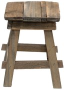 Drevený dekoračný antik stolík na rastliny - 15 * 15 * 21 cm