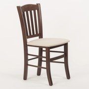 Stima Stolička VENETA s čalúneným sedákom Vyberte odtieň ->: Tmavo hnedá, Vyberte látku ->: LUX Béžová 25