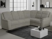 Rohová sedacia súprava Bruno, svetlo šedá látka, pravý roh%