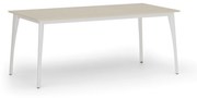 Rokovací stôl PRIMO OMEGA, 1800 x 900 mm, biela podnož, breza
