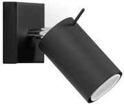 Bodové svietidlo Ring, 1x čierne kovové tienidlo, (možnosť polohovania)