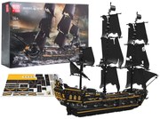 Čierna pirátska loď Mold King, sada stavebných kociek 3180 dielikov ZKL.13199