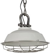 Krémové závesné kovové svetlo Milan creme - Ø 36*30 cm