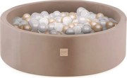 Suchý bazén pre deti zamatový 90 x 30 + 200 loptičiek - zlatá