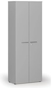 Kancelárska skriňa s dverami PRIMO GRAY, 800 x 420 x 2128 mm, sivá