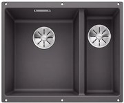 Blanco Subline 340/160-U, silgranitový drez pod pracovnú dosku 555x460x190 mm, drez vľavo, 1,5-komorový, sivá skala, BLA-523549