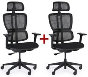 Kancelárska stolička KELLY 1+1 ZADARMO, čierna