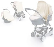 Univerzálna clona na kočík / sedačku - krémoá