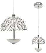 Závesné svietidlo Venus, 1x chrómové krištáľové tienidlo, ch