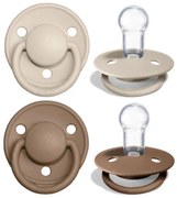 BIBS De Lux cumlíky, silikón 2ks - one size - Vanilla Dark oak