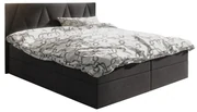 Manželská posteľ  Boxspring 140 cm Fade 3 (čierna) (s matracom a úložným priestorom). Akcia -19%. Vlastná spoľahlivá doprava až k Vám domov. 1046505