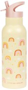 A Little Lovely Company - antikorová fľaša na pitie, 500 ml - dúha