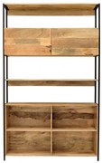 Knižnica Gita 130x213x35 indický masív mango Mango natural