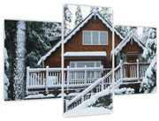 Obraz - Drevená chata (90x60 cm)