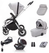 SET kočík Move+ vanička+adaptéry+autosedačka+báza, Silver Grey/Silver