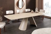 Rozkladací keramický jedálenský stôl Belinda 160-240 cm béžový