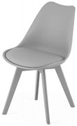 Jedálenská stolička MARK - sivá (sivé nohy)