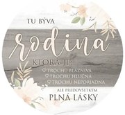 Ceduľka drevená kruh NEJ 25x9x25 cm