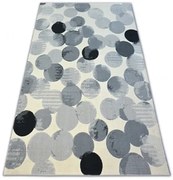 Koberec SCANDI 18461/752 - koliečka krém/sivý/čierny