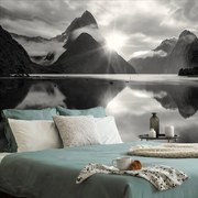 Fototapeta čiernobiely východ slnka na Novom Zélande