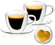 4Home Termo pohár šálka s podšálkou Heart Hot&Cool, 150 ml, 2 ks