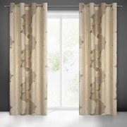 ZATEMŇOVACÍ ZÁVES NA KRÚŽKOCH FREESIA 140X250 CM BÉŽOVÁ